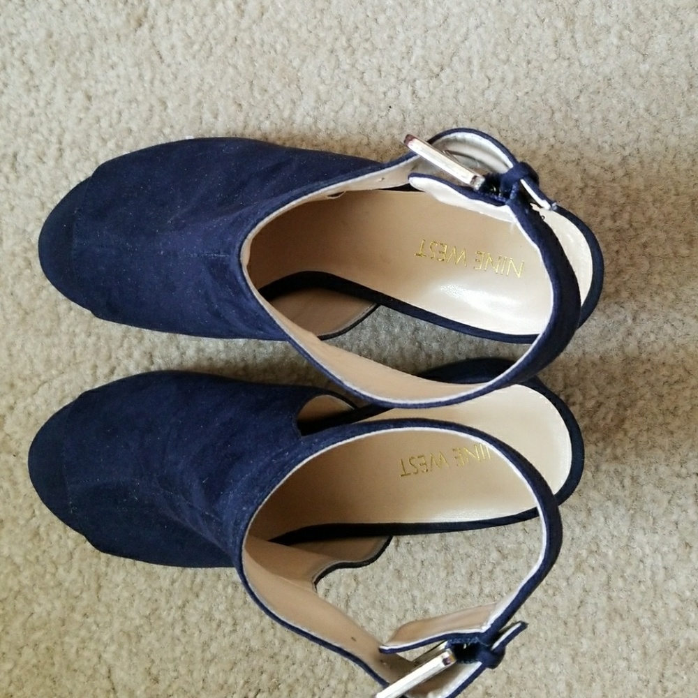 Suede Navy Blue Shoes